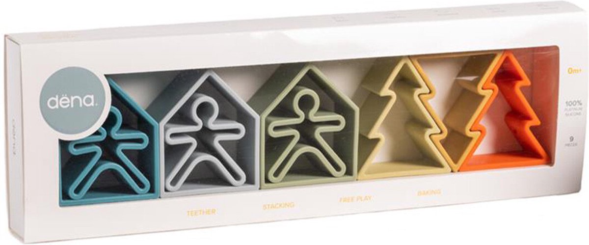 Dëna Siliconen Speelset Nature | Kind - Huis - Boom Set